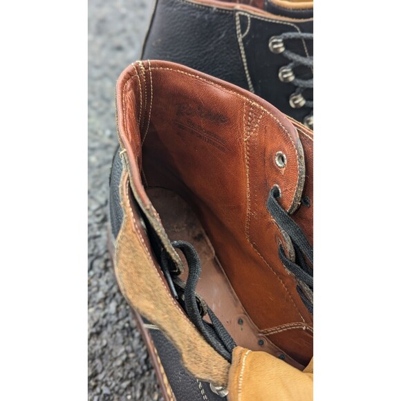 Vintage Swiss Size 9.5 RAICHLE Black Leather Telemark Ski Boots Gorpcore main image 7